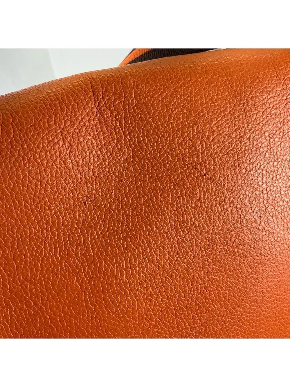 Coach Unisex Charles Messenger‎ Vibrant Orange Brown Leather Crossbody Bag